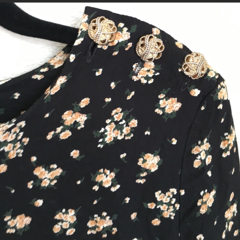Vintage floral midi dress